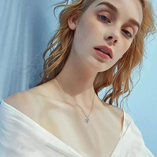 Amilril Collana con Ciondolo Cuore Donna, Argento Sterling 925 5A… - immagine 2