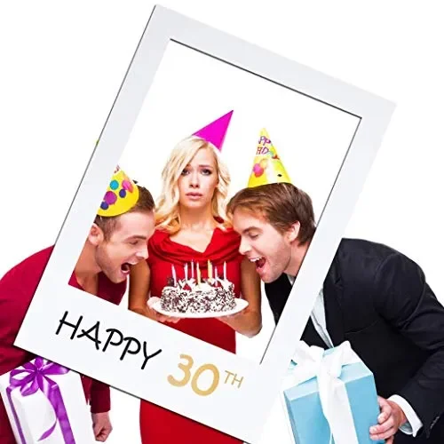Amycute 30 Anni Compleanno Photo Booth Props, 36 Pezzi 30 Compleanno… - immagine 3