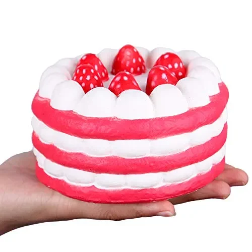 Anboor T4964-Red Squishies Strawberry Cake Jumbo Slow Rising Kawaii - immagine 3