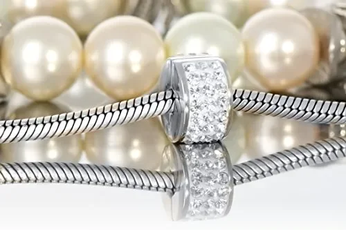 Andante-Stones Perlina distanziatore Bead Clip Stopper in argento massiccio… - immagine 3