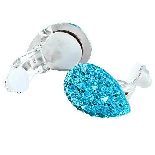 Aneco 24 accoppiamenti orecchini a clip cristallo ragazze giocano… - immagine 2