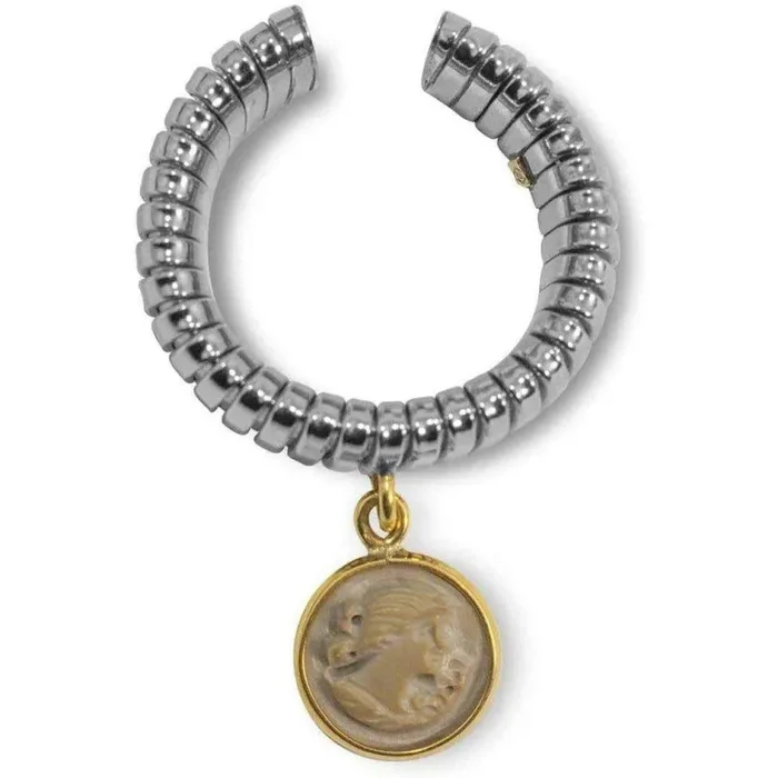 Anello fascetta Pietra del Vesuvio - immagine 2