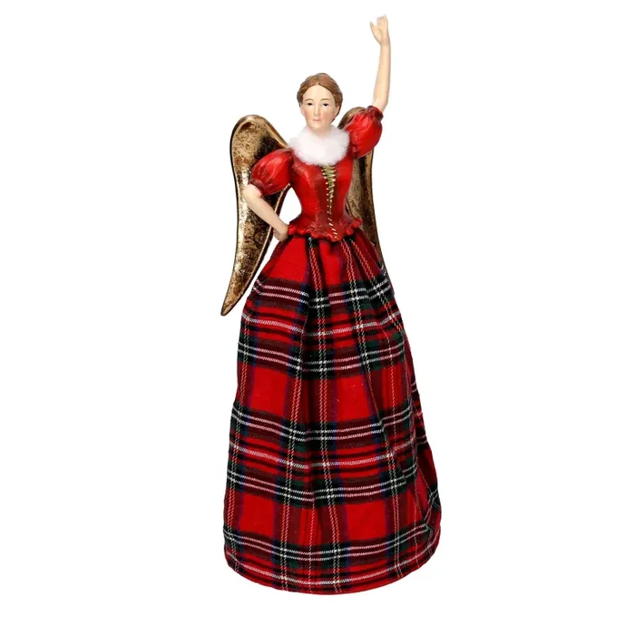 Angelo resina scozzese rosso cm 14,7×14,7xh36,8