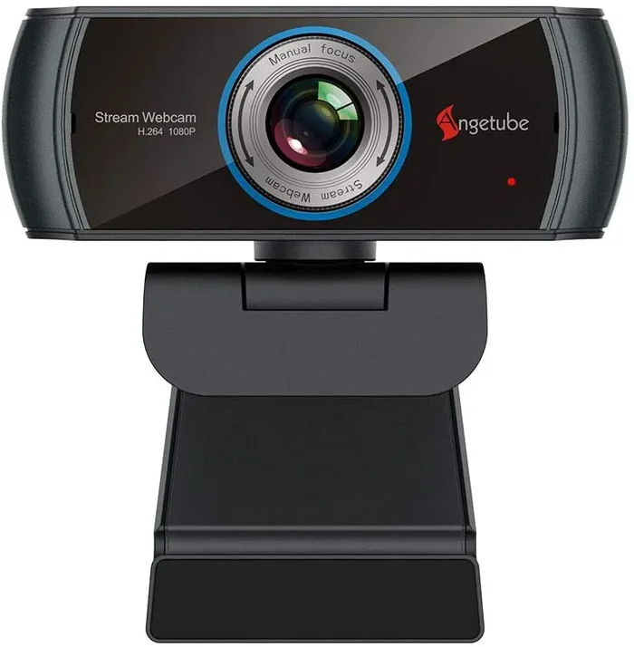 Angetube HD Gaming Webcam 1080P con Microfono, Webcam USB PC Streaming Webcam con videochiamate Widescreen e Supporto Skype OBS Xbox XSplit Facebook Youtube Compatibile con Mac OS e Windows