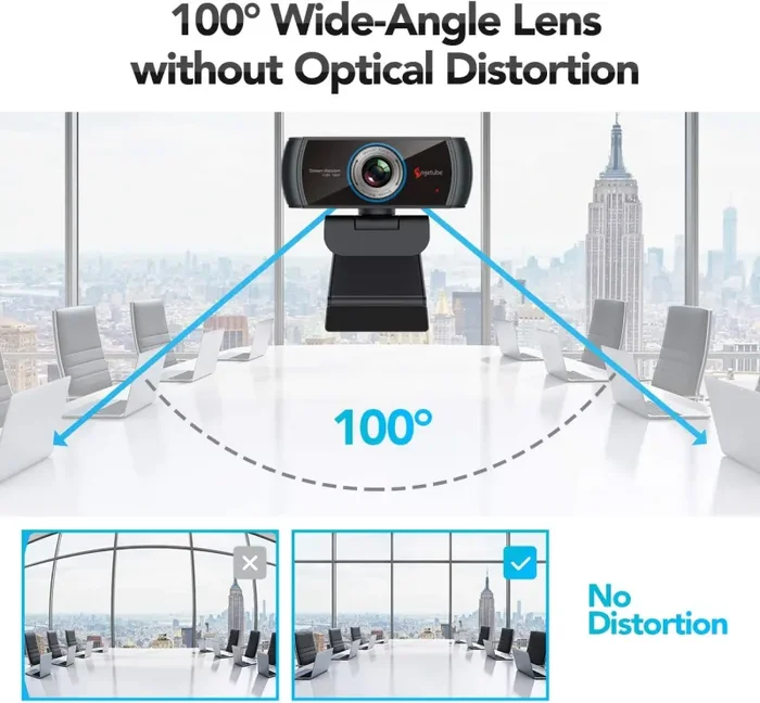 Angetube HD Gaming Webcam 1080P con Microfono, Webcam USB PC Streaming Webcam con videochiamate Widescreen e Supporto Skype OBS Xbox XSplit Facebook Youtube Compatibile con Mac OS e Windows - immagine 2