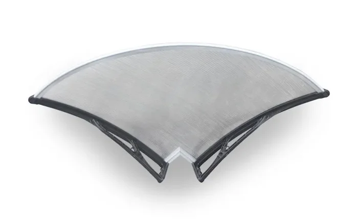 Angolo Esterno Pensilina Tettoia In Policarbonato Alveolare Tosini Serie E Varie Misure - immagine 2