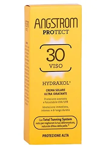 ANGSTROM Protect Crema Solare Viso SPF 30, Stimola la Produzione di Melanina…