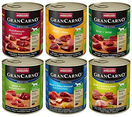Animonda Gran Carno – Cibo per Cani, Mix 2, 6 x 800 g 6 x 800 g