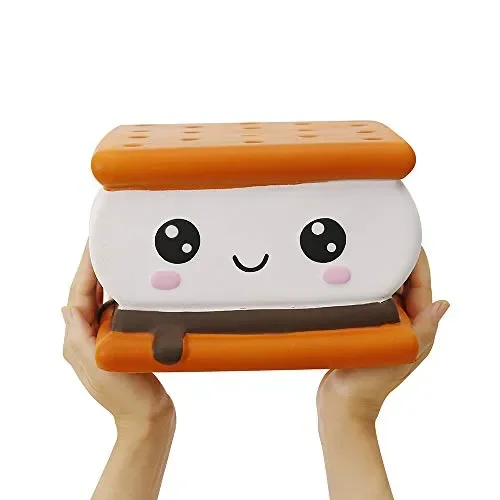 Anishor 7,9 Pollici Squishies Jumbo Smore Kawaii Soft Slow Rising Cibo… Moda - immagine 3