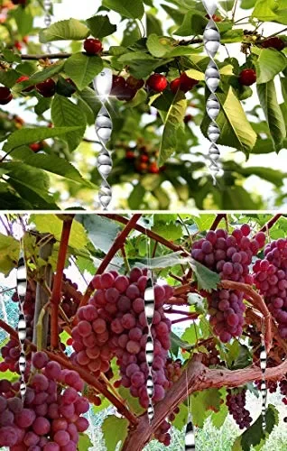 Annhao 15 Pezzi Repellente per Uccelli Riflettente, Dissuasore per Uccelli Allontanare i Piccioni, Torcendo Spirale Vento Riflettente Spaventapasseri, Evita Gli Uccelli in casa e in Giardino – Argento - immagine 3