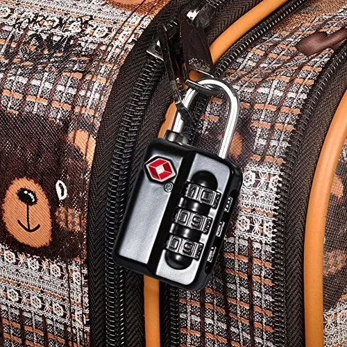 Anpro 2 x Lucchetti TSA con combinazione,3 cifre di combinazione per… - immagine 3