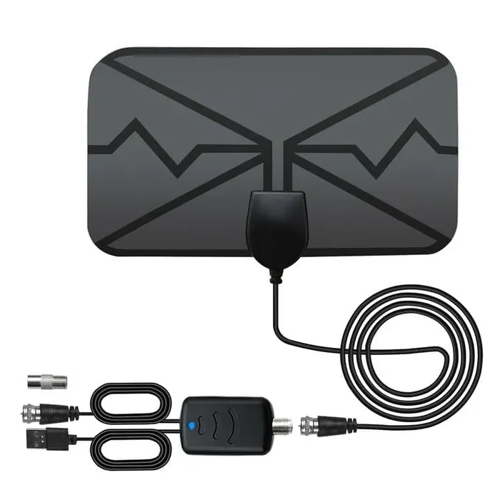 Antenna TV Interna, Antenna TV Digitale con Potente Amplificatore Raggio di 40KM Supporta Smart TV 4K HD/1080P Online