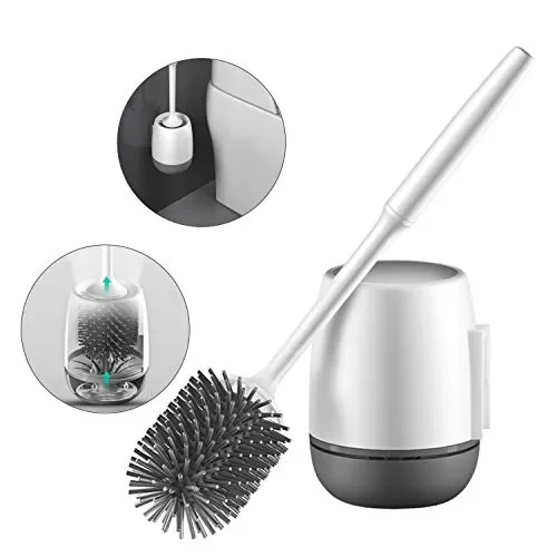 AODOOR Scopino, Scopino per WC in Silicone, Montaggio a Parete e Piedi