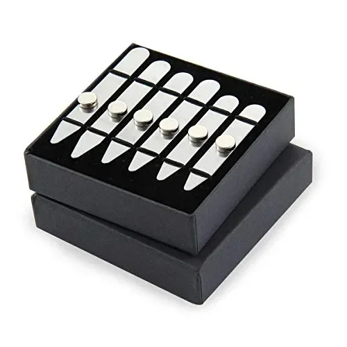 AOLVO, 6 stecche per colletto della camicia in acciaio inox, con 6 3 Sizes