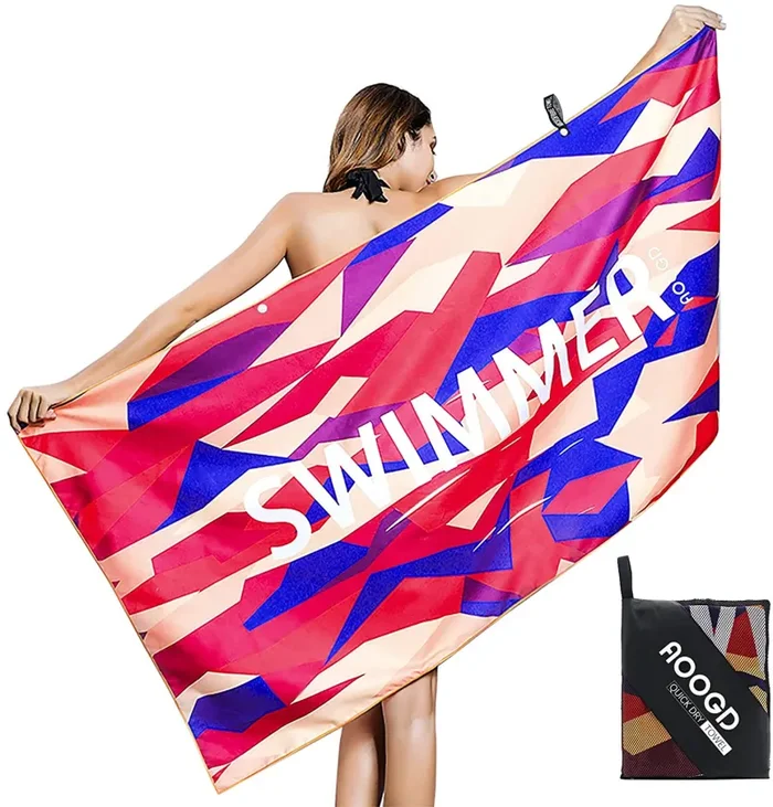 AOOGD Asciugamano da Spiaggia Telo Mare in Microfibra Grande, Asciugamano Fitness ad Asciugatura Rapida 160 * 80 cm,Asciugamano da Viaggio Leggero e Portatile