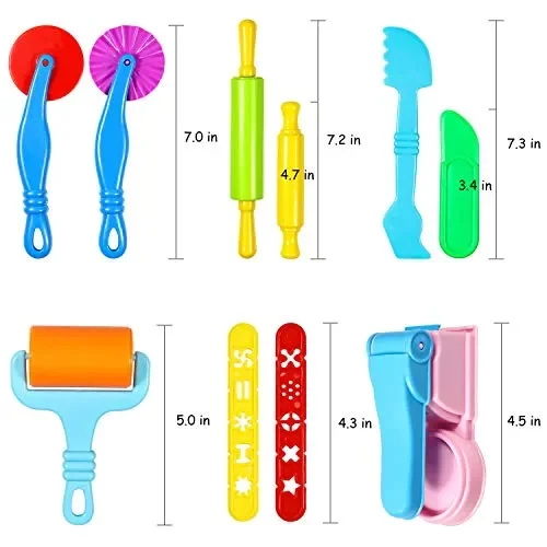 aovowog Utensili per Plastilina 22 Colorati Accessori e a Forme di… - immagine 2