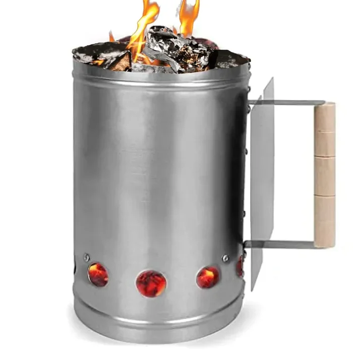 App Life ACCENDIFUOCO A Carbone con Manico di Sicurezza in Legno per Barbecue CIMINIERA di ACCENSIONE Online