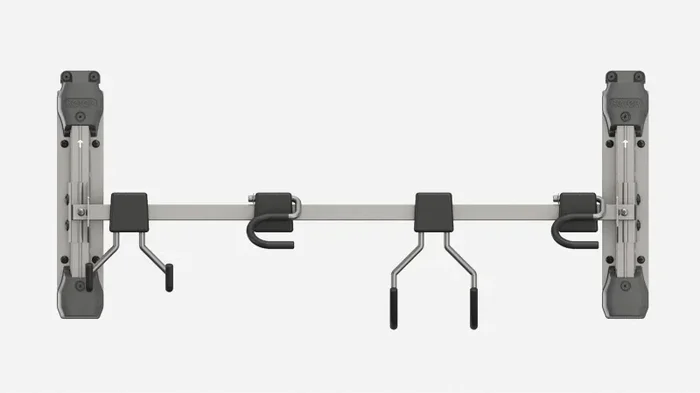 Appendi Attrezzi 74x15x30 cm Keter con 4 Ganci Capacità Totale 36 kg in Acciaio Grigio e Nero