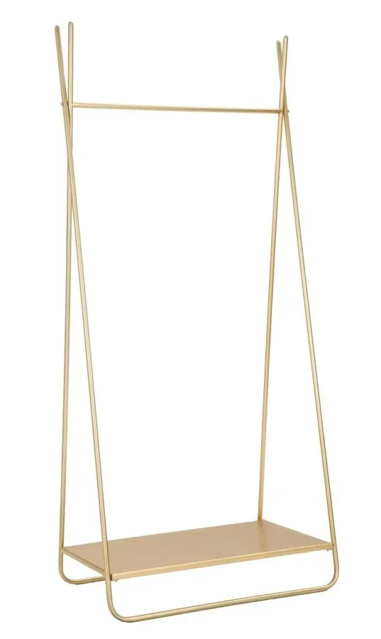 Appendiabiti 63,5×40,5×142 cm con Ripiano in Metallo