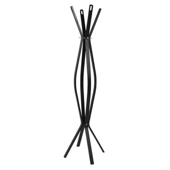 Appendiabiti a Stelo in Legno 4 Braccia 60x60H178cm Nero