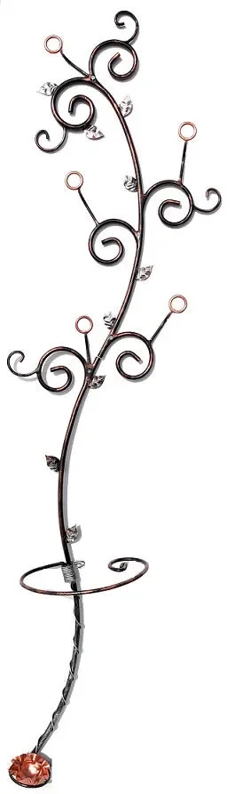 Appendiabiti da Parete 45×180 cm in Ferro Battuto Vasconi Edera Nero