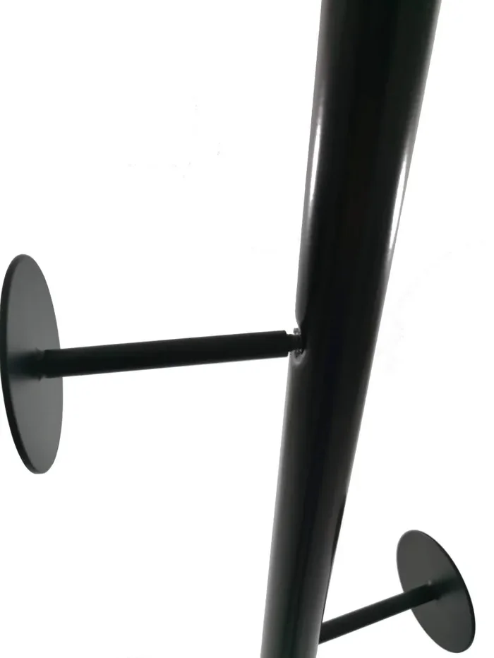 Appendiabiti da Tarra 30x30x172 cm in Acciaio Nero Vendita calda - immagine 3