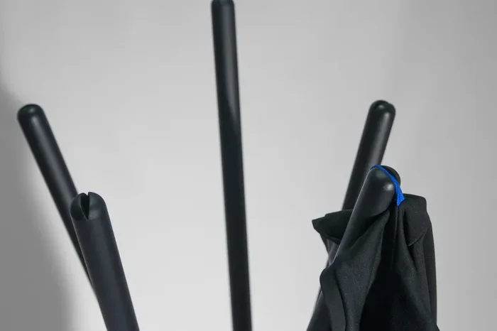 Appendiabiti da Terra 172x53x48 cm in Legno Nero Vendita calda online - immagine 3