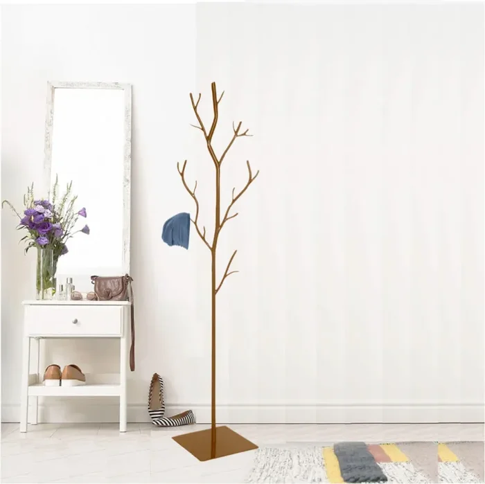 Appendiabiti da Terra 33x33x178 cm in Ferro Battuto Vasconi Salice Marrone - immagine 2