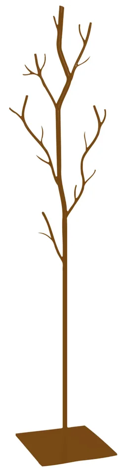 Appendiabiti da Terra 33x33x178 cm in Ferro Battuto Vasconi Salice Marrone - immagine 3