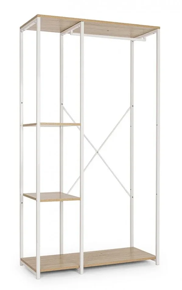 Appendiabiti Elettra 3 Ripiani Ripiani Bianco H167 in Metallo