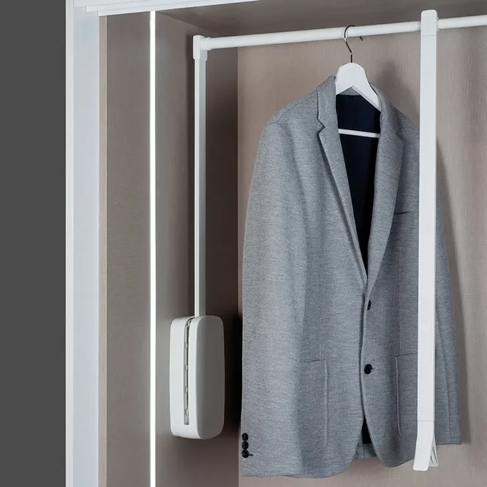 Appendiabiti per Armadio 60-83 cm Max 12Kg in Acciaio Emuca Bianco - immagine 2
