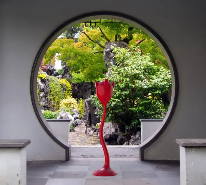 Appendiabiti Porta Abiti da Esterno in Resina Arkema Tulipan Blu Fornitura - immagine 2