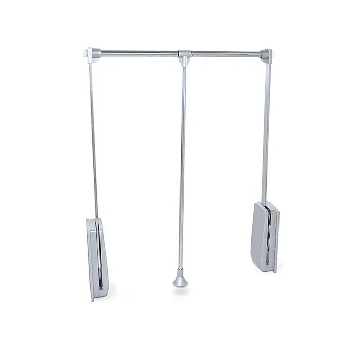 Appendiabiti Saliscendi per Armadio 45-60 cm Max 12Kg in Acciaio Emuca Cromo