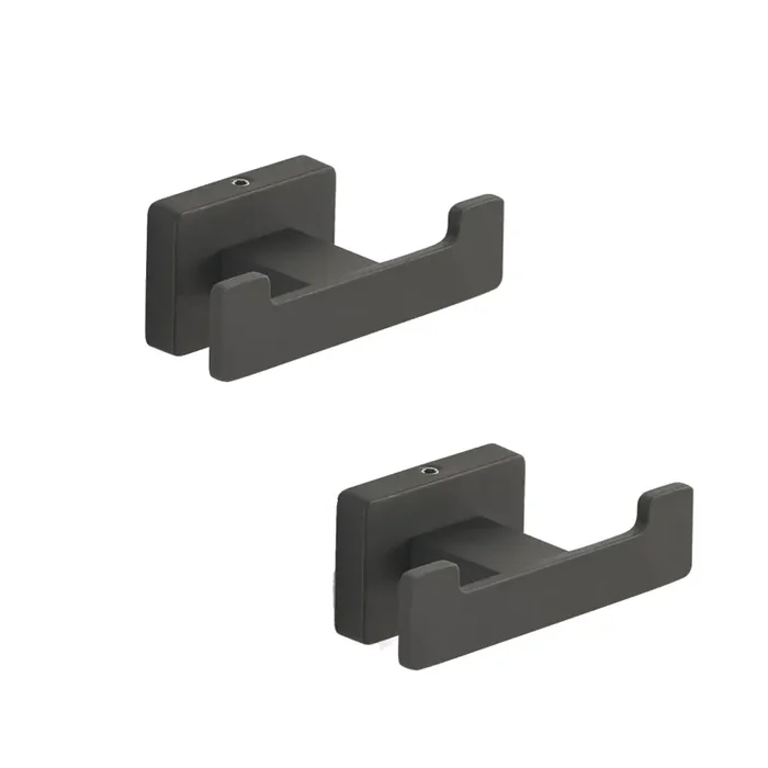 Appendino Bagno 3,5×8,8×4,5 cm con Doppio Gancio Nero Bonussi Vendita calda - immagine 3