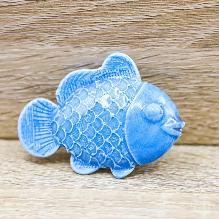 Applicazione Pesciolino Celeste o Blu Porcellana di Capodimonte - immagine 3