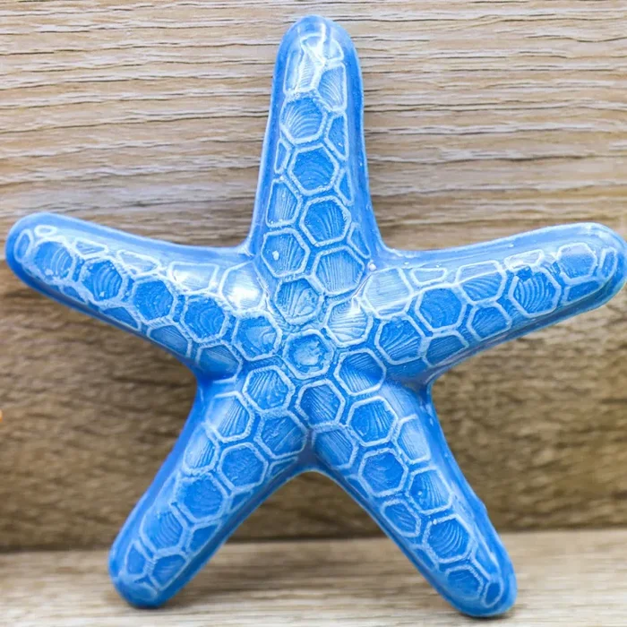 Applicazione Stella Marina Celeste Porcellana di Capodimonte - immagine 2