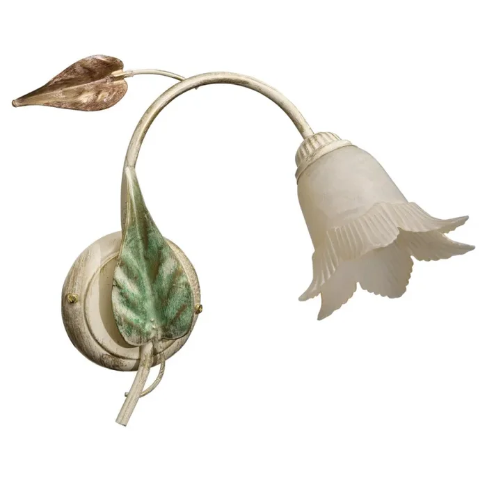 Applique 1xE14 Montatura Anticata Vetro Paglierino E-Energy Arianna In saldo