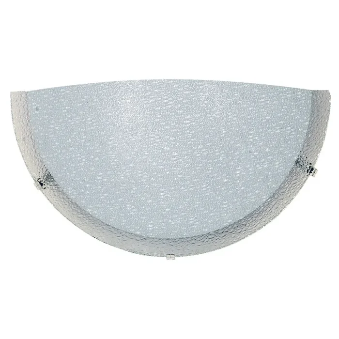 Applique 1xE27 Ganci Cromo Vetro Lastra Bianco E-Energy Gaia