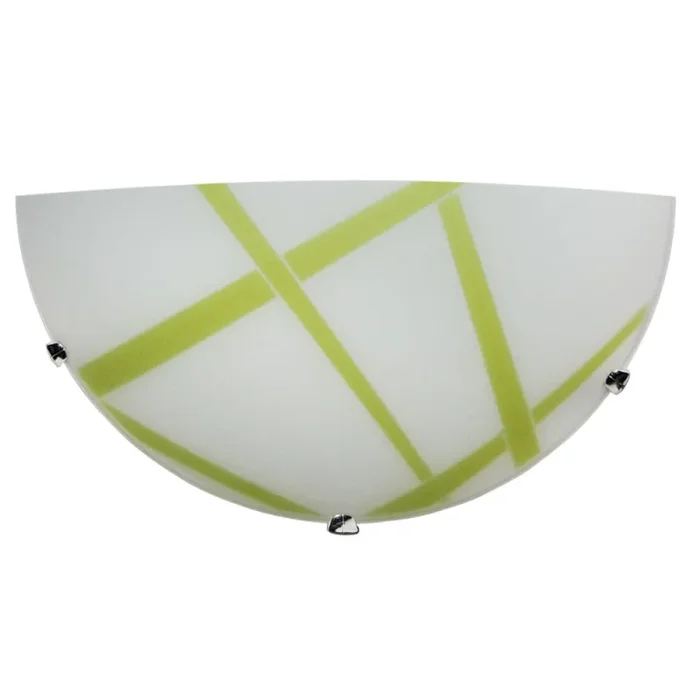 Applique 1xE27 Ganci Cromo Vetro Lastra Bianco-Verderde E-Energy Dario Online ora