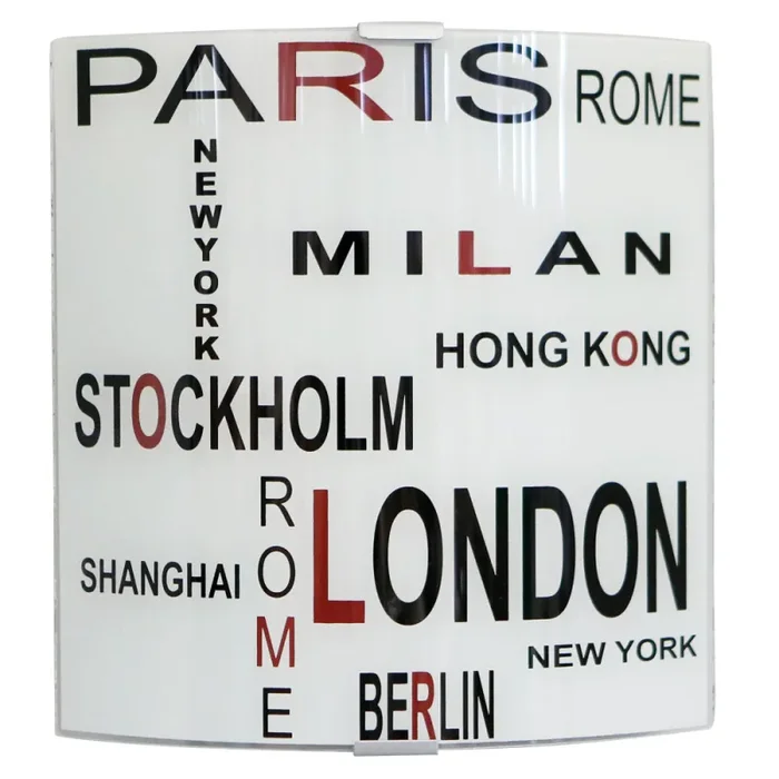 Applique 1xE27 Montatura Argento Vetro Lastra Capitali E-Energy Capitali Online ora