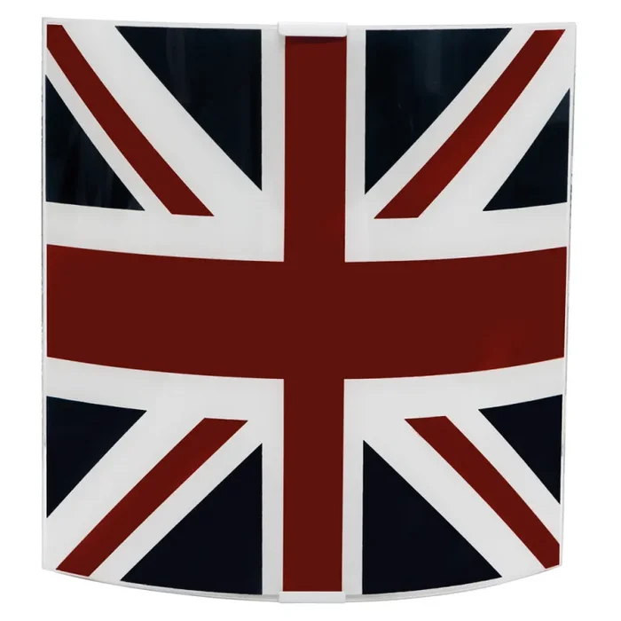 Applique 1xE27 Montatura Argento Vetro Lastra Unionjack E-Energy Elia