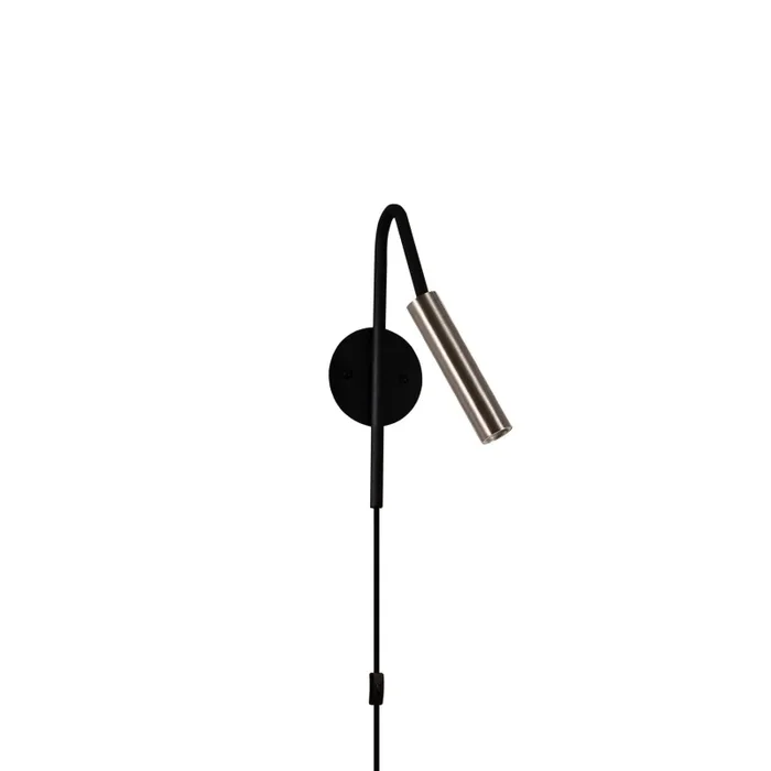 Applique a LED 30x10xH10 cm in Metallo Vega Grigio e Nero