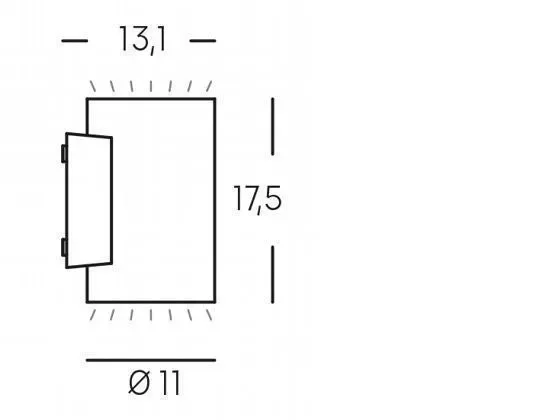 Applique da Esterno a LED 10W+10W 3000K Sovil Grigio - immagine 2