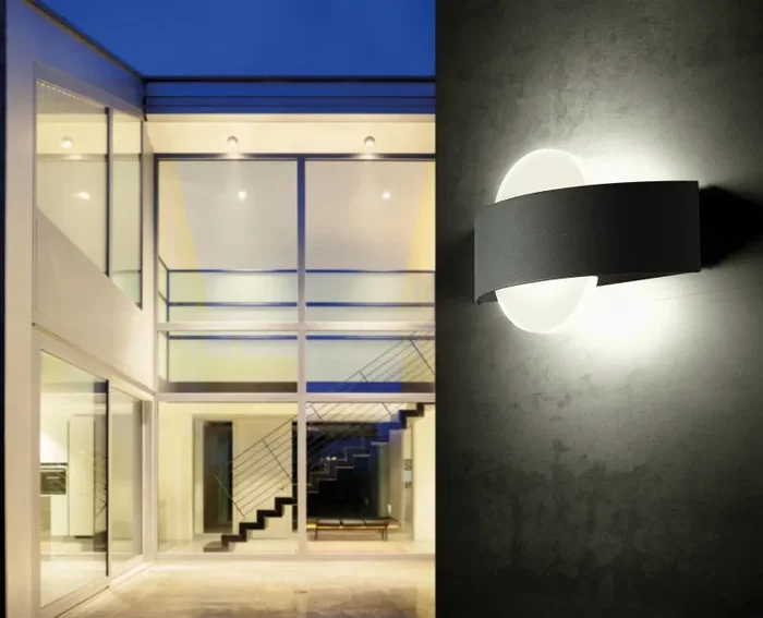 Applique da Esterno a LED 10W Ovale Sovil Dexter Grigio - immagine 2