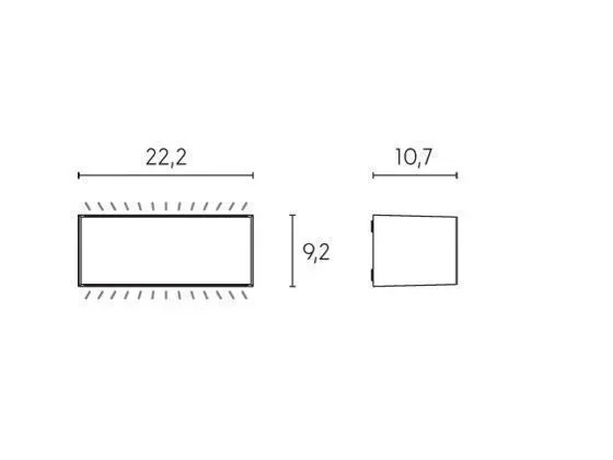 Applique da Esterno a LED 13W+13W 4000K Sovil Grigio - immagine 2