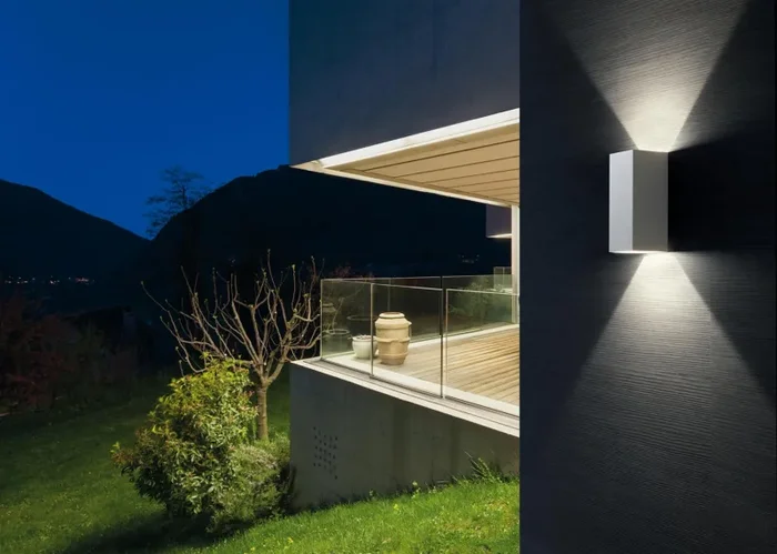 Applique da Esterno a LED 2x6W Quadrata Sovil Tower Grigio - immagine 2