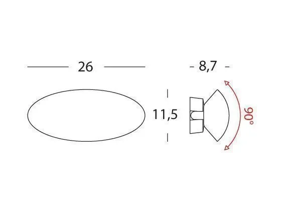 Applique da Esterno a LED 9W 4000K Sovil Marrone - immagine 2