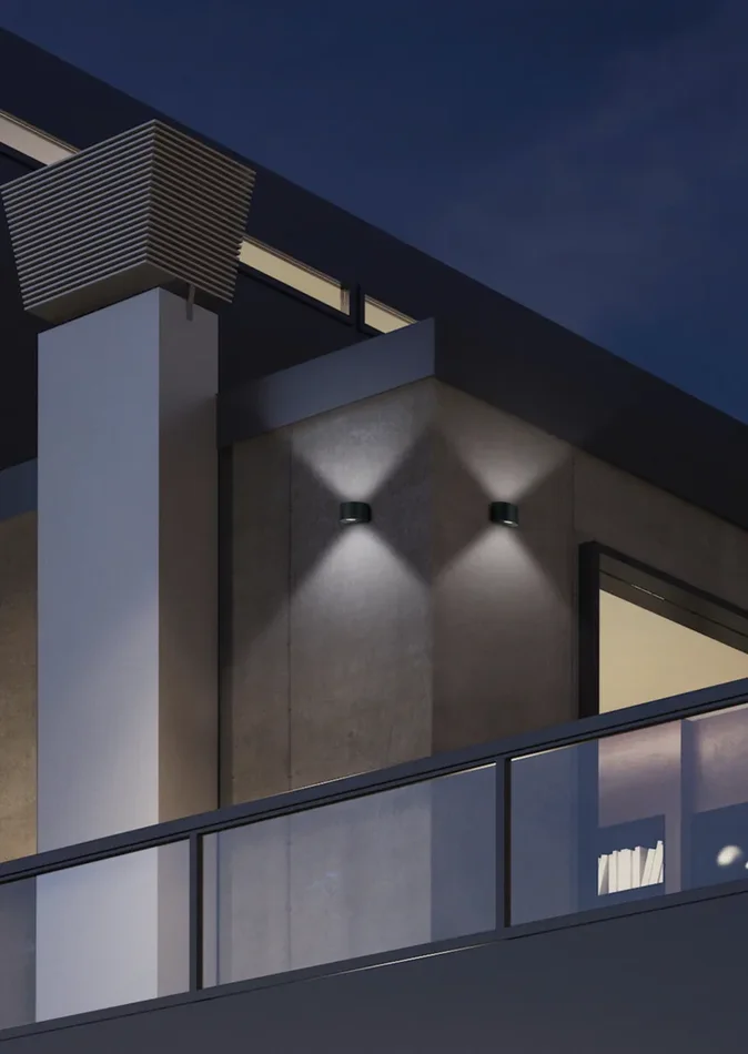 Applique da Esterno a LED in Plastica Nero Opaco - immagine 3