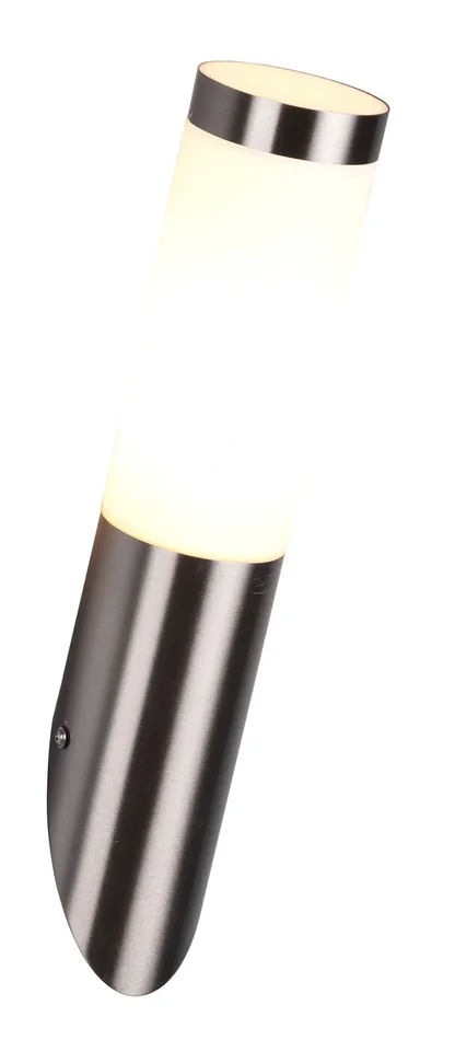 Applique da Esterno Attacco E27 in Acciaio Nichel Satinato