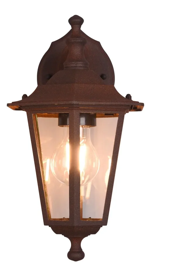 Applique da Esterno Attacco E27 in Alluminio Ruggine - immagine 2